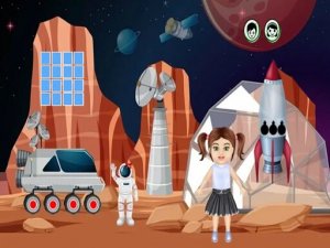 Space Girl Escape 2 Online Puzzle Game - Point and Click Puzzle Game