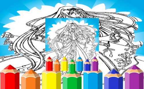 Anime Princess Coloring Book Game