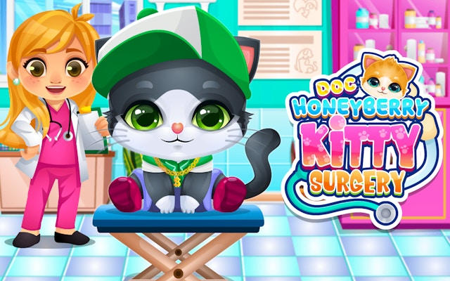 Doc HoneyBerry Kitty Surgery - Pet Care & Makeover Game