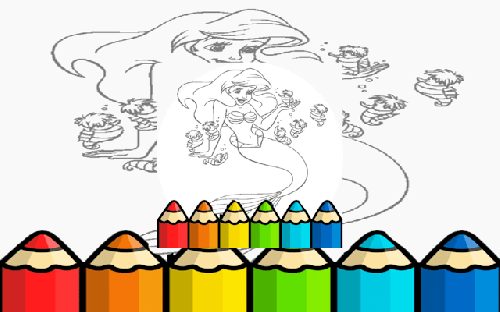 Kid Mermaids Coloring Game