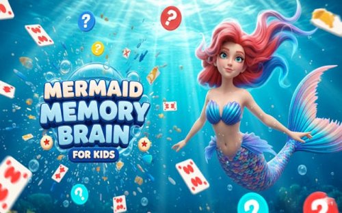 Mermaid Memory Brain Game for Kids
