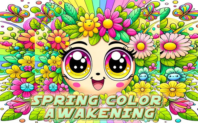 Spring Color Awakening: Digital Coloring Book