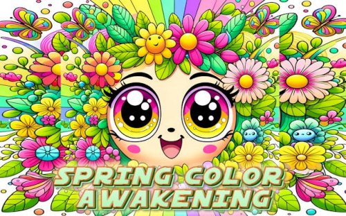 Spring Color Awakening: Digital Coloring Book